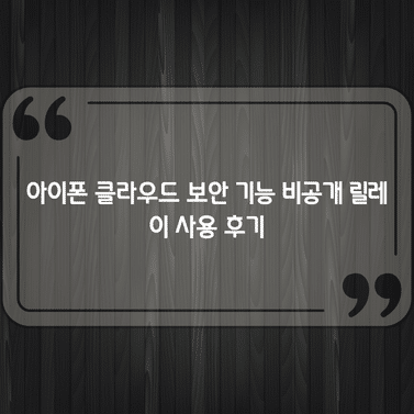 아이폰 클라우드 보안 기능 비공개 릴레이 사용 후기 1 아이폰 클라우드 보안 기능 비공개 릴레이 사용 후기